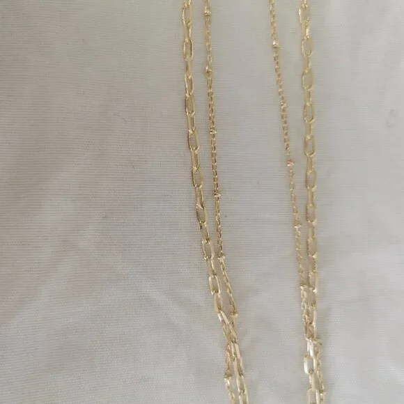 Kendra Scott Alexandria Clear Rock Crystal Gold Necklace - Picture 3 of 4